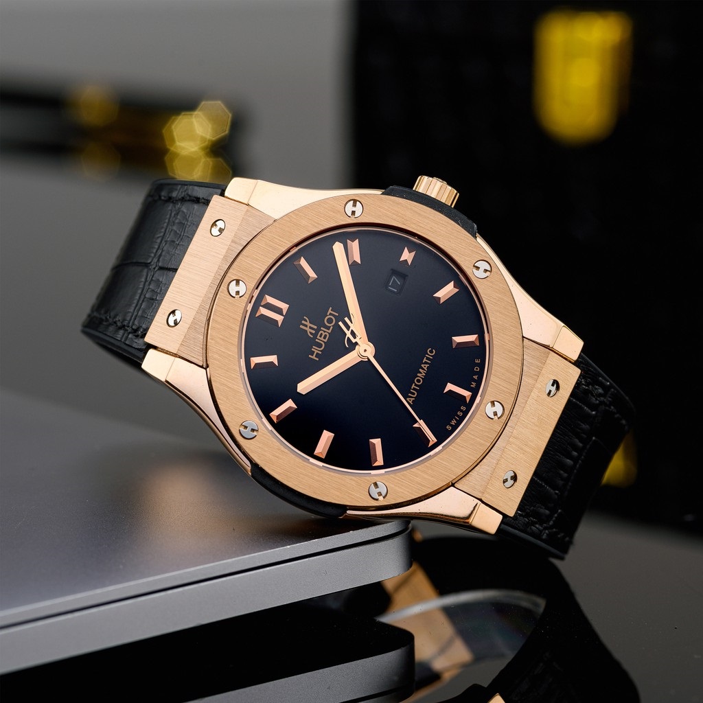 Đồng hồ nam Hublot máy cơ cao cấp , dây da mặt tròn hợp kim chống gỉ -  1.250.000đ - MUA HÀNG TOÀN QUỐC