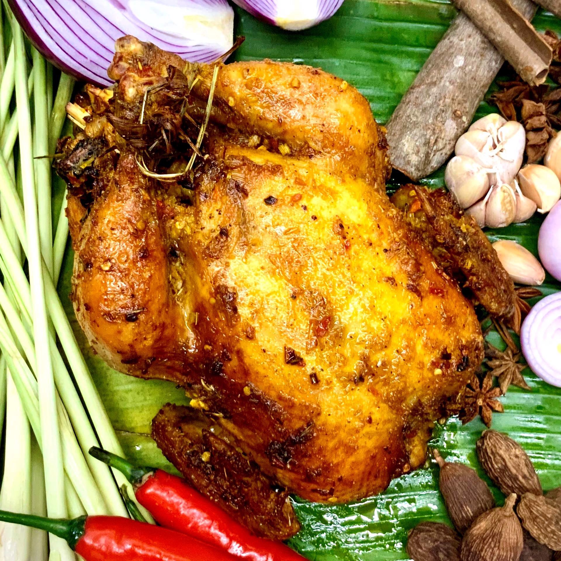 Gà nướng nguyên con/ Oven-roasted chicken – Khách Sạn Equatorial TP. Hồ Chí  Minh